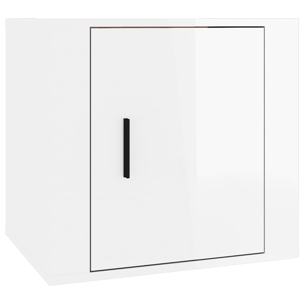 Bedside Cabinet High Gloss White 50x39x47 cm