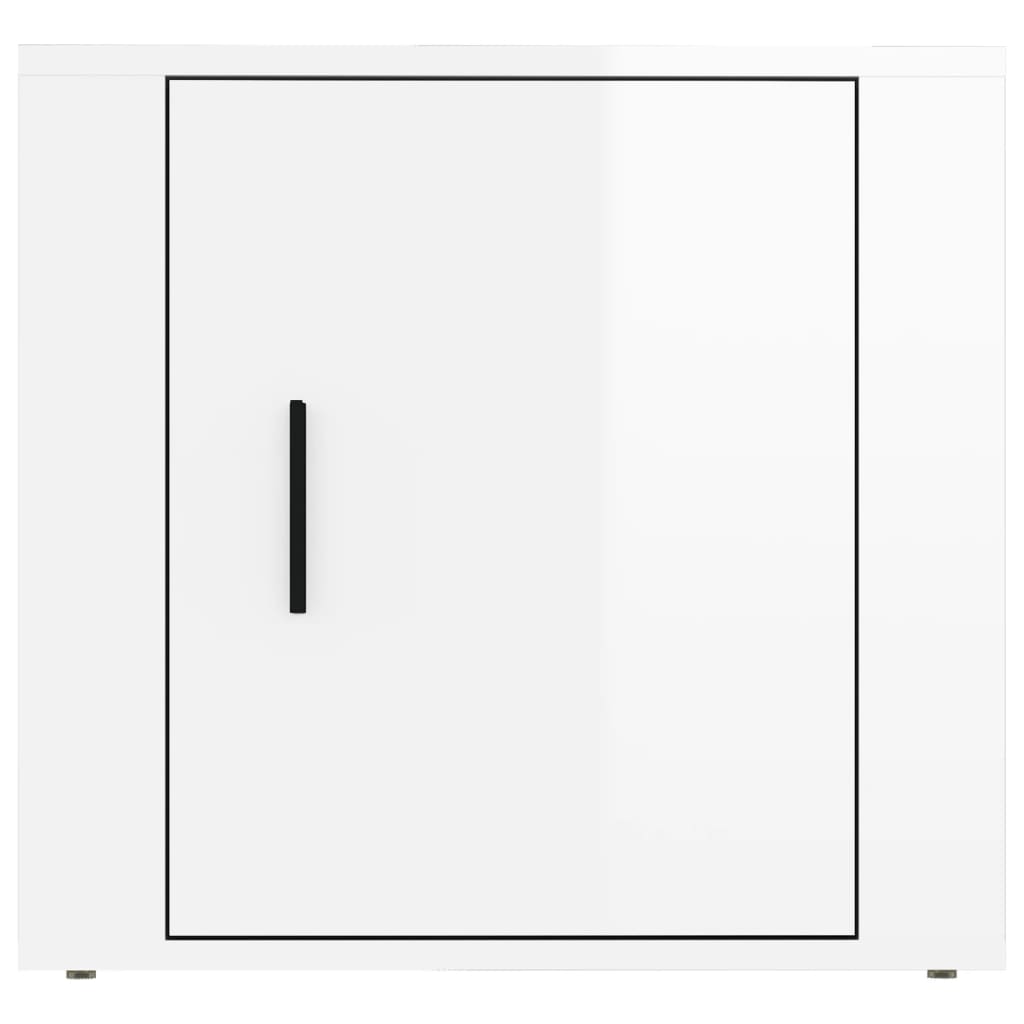 Bedside Cabinet High Gloss White 50x39x47 cm