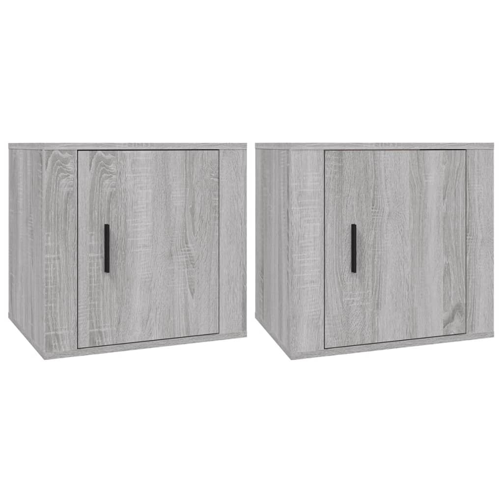 Bedside Cabinets 2 pcs Grey Sonoma 50x39x47 cm