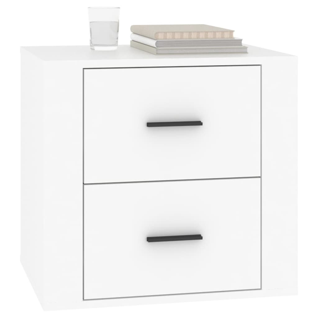 Bedside Cabinet White 50x39x47 cm