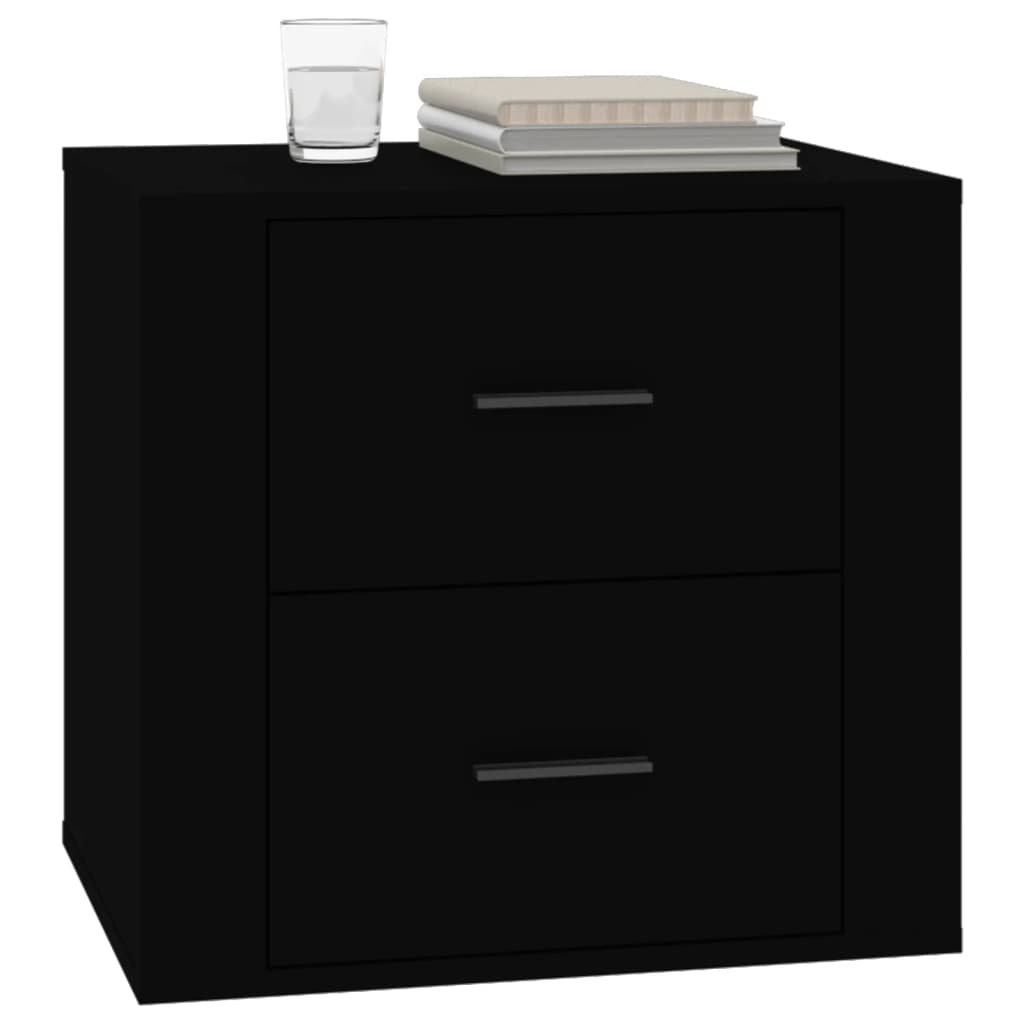 Bedside Cabinet Black 50x39x47 cm