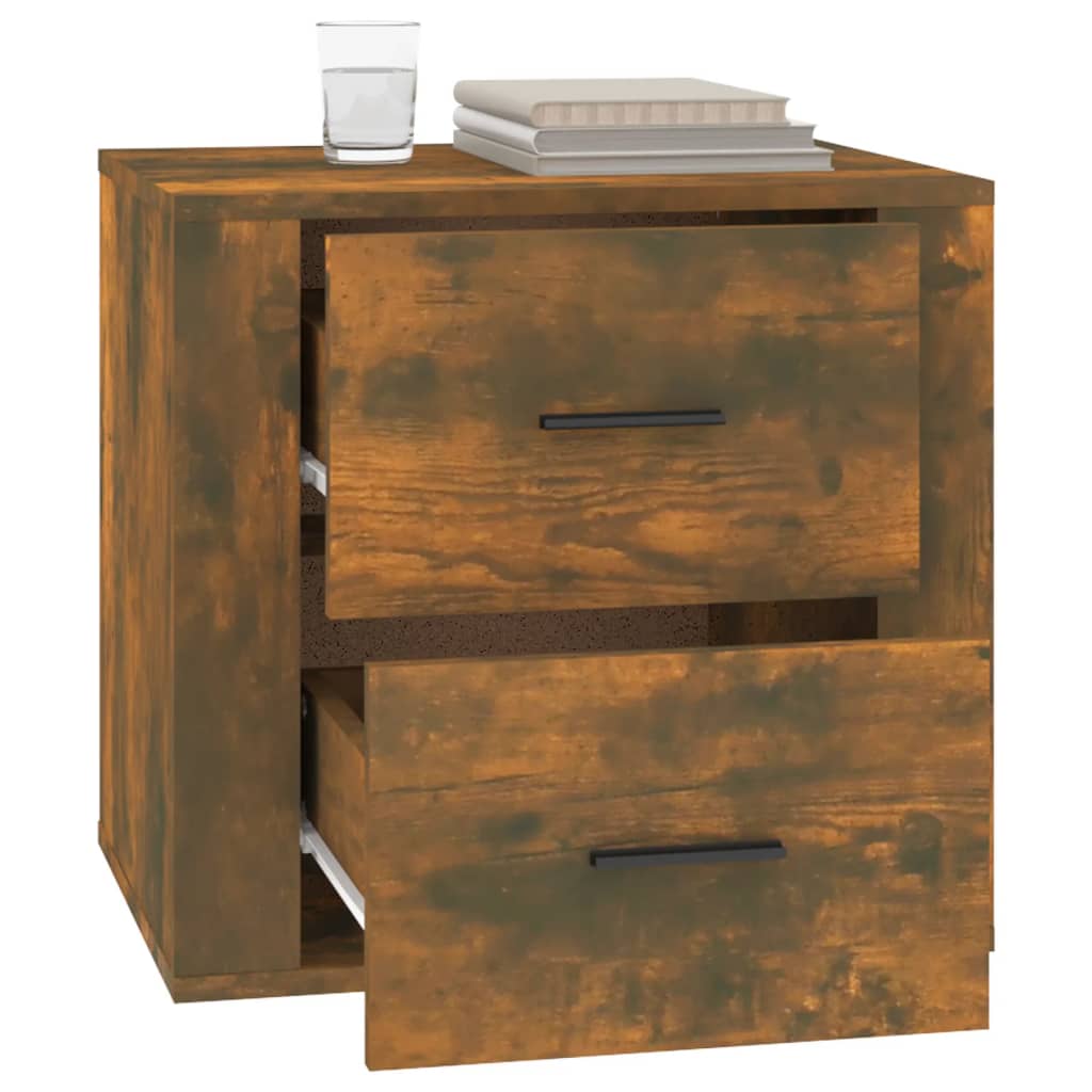 Bedside Cabinet Smoked Oak 50x39x47 cm