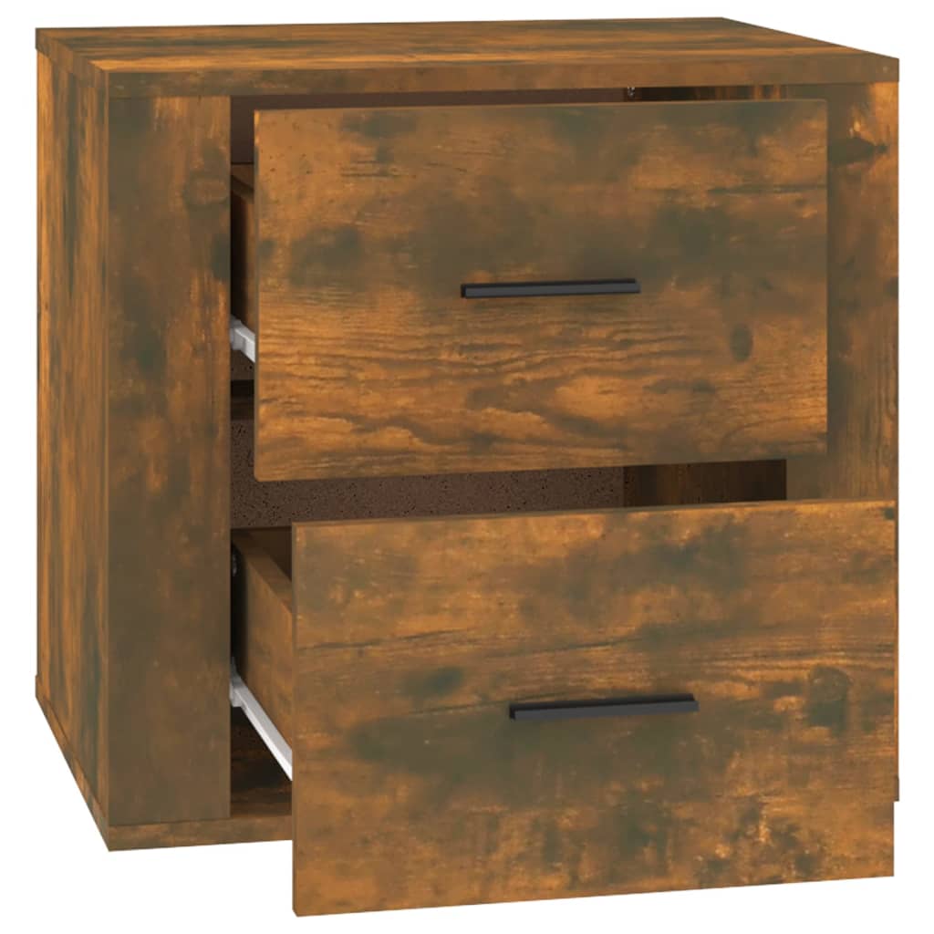 Bedside Cabinet Smoked Oak 50x39x47 cm