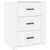 Bedside Cabinet White 50x36x60 cm Engineered Wood