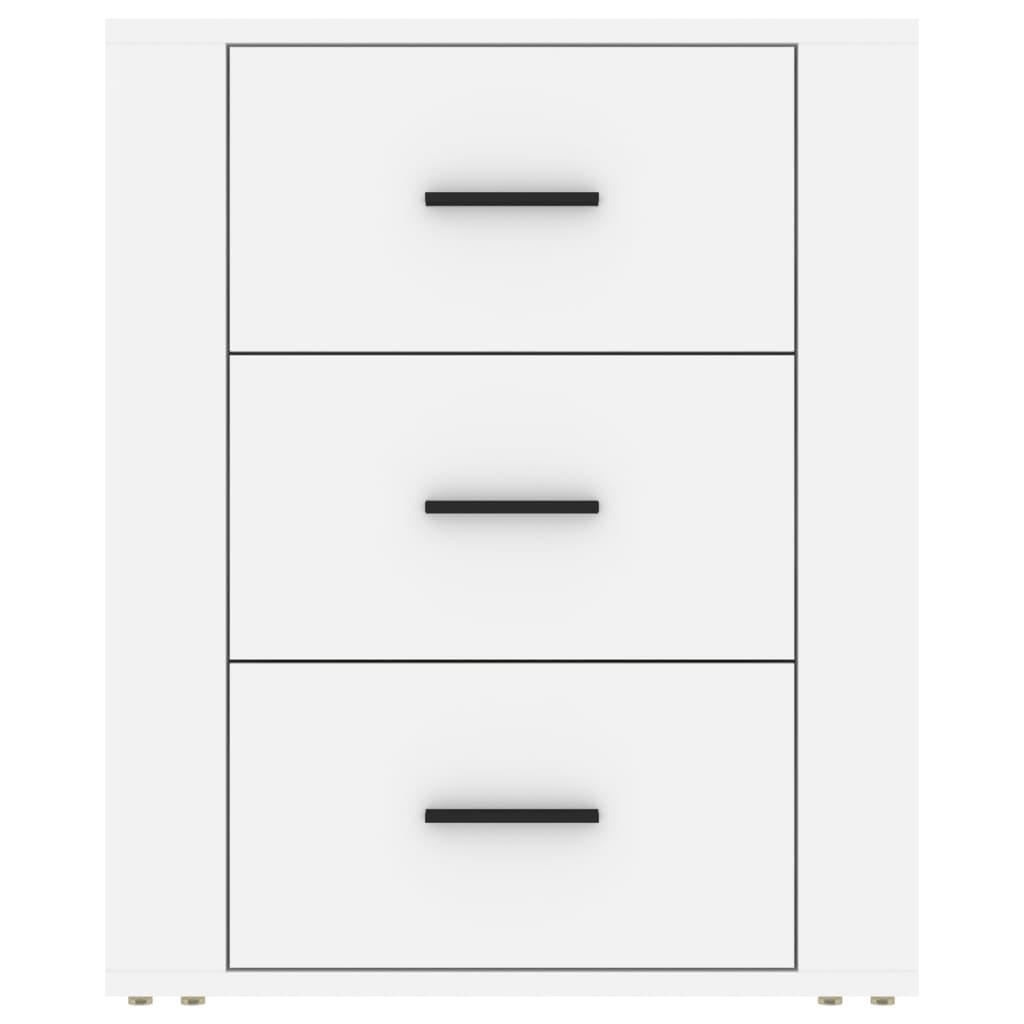 Bedside Cabinet White 50x36x60 cm Engineered Wood