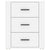 Bedside Cabinet White 50x36x60 cm Engineered Wood