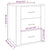 Bedside Cabinet White 50x36x60 cm Engineered Wood