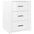 Bedside Cabinet High Gloss White 50x36x60 cm Engineered Wood