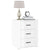 Bedside Cabinet High Gloss White 50x36x60 cm Engineered Wood