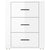 Bedside Cabinet High Gloss White 50x36x60 cm Engineered Wood