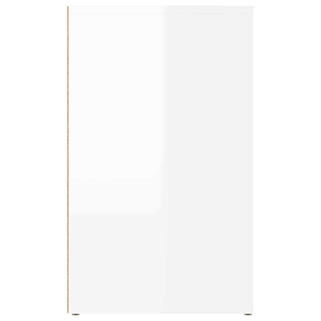 Bedside Cabinet High Gloss White 50x36x60 cm Engineered Wood