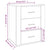 Bedside Cabinet High Gloss White 50x36x60 cm Engineered Wood