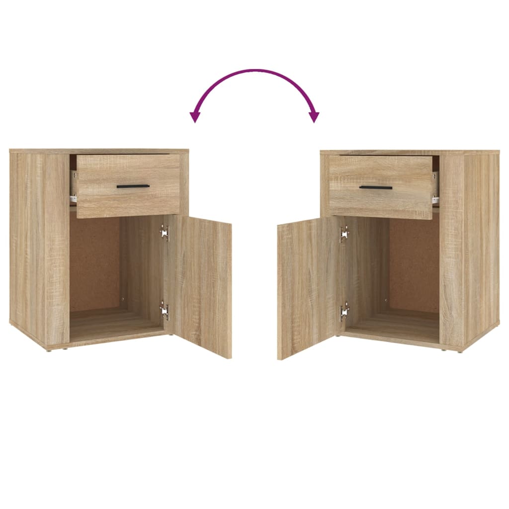 Bedside Cabinet Sonoma Oak 50x36x60 cm Engineered Wood