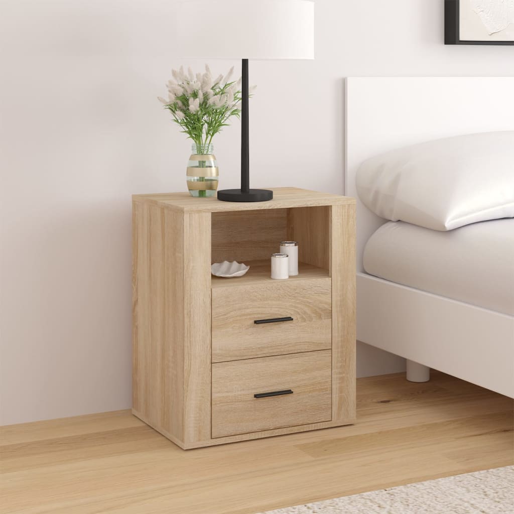 Bedside Cabinet Sonoma Oak 50x36x60 cm Engineered Wood