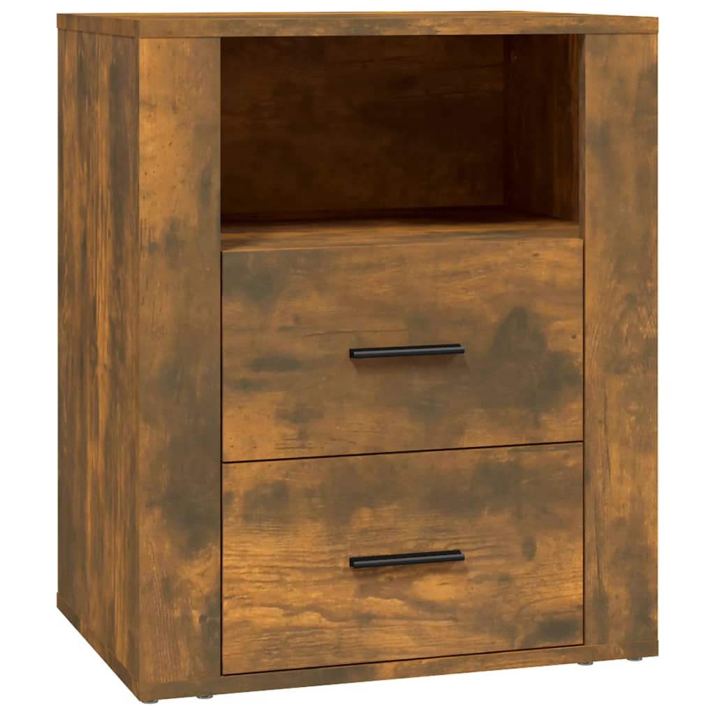 Bedside Cabinet Smoked Oak 50x36x60 cm Engineered Wood