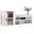 Shoe Cabinet High Gloss White 130x35x54 cm Engineered Wood