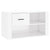 Shoe Cabinet High Gloss White 80x35x45 cm Engineered Wood