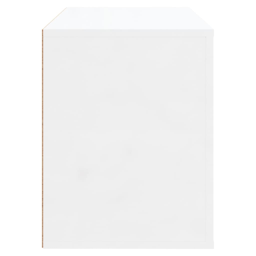 Shoe Cabinet High Gloss White 80x35x45 cm Engineered Wood