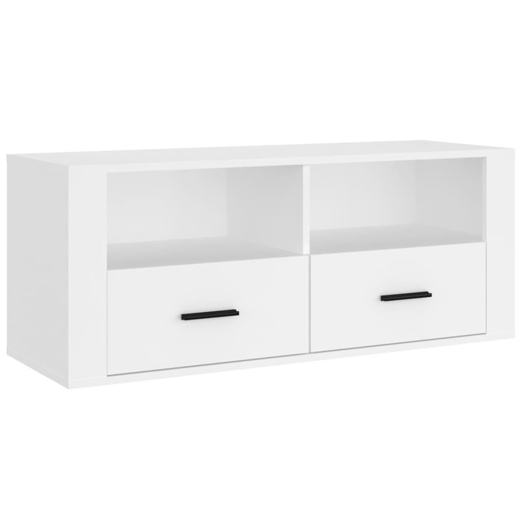 TV Cabinet White 100x35x40 cm Engineered Wood