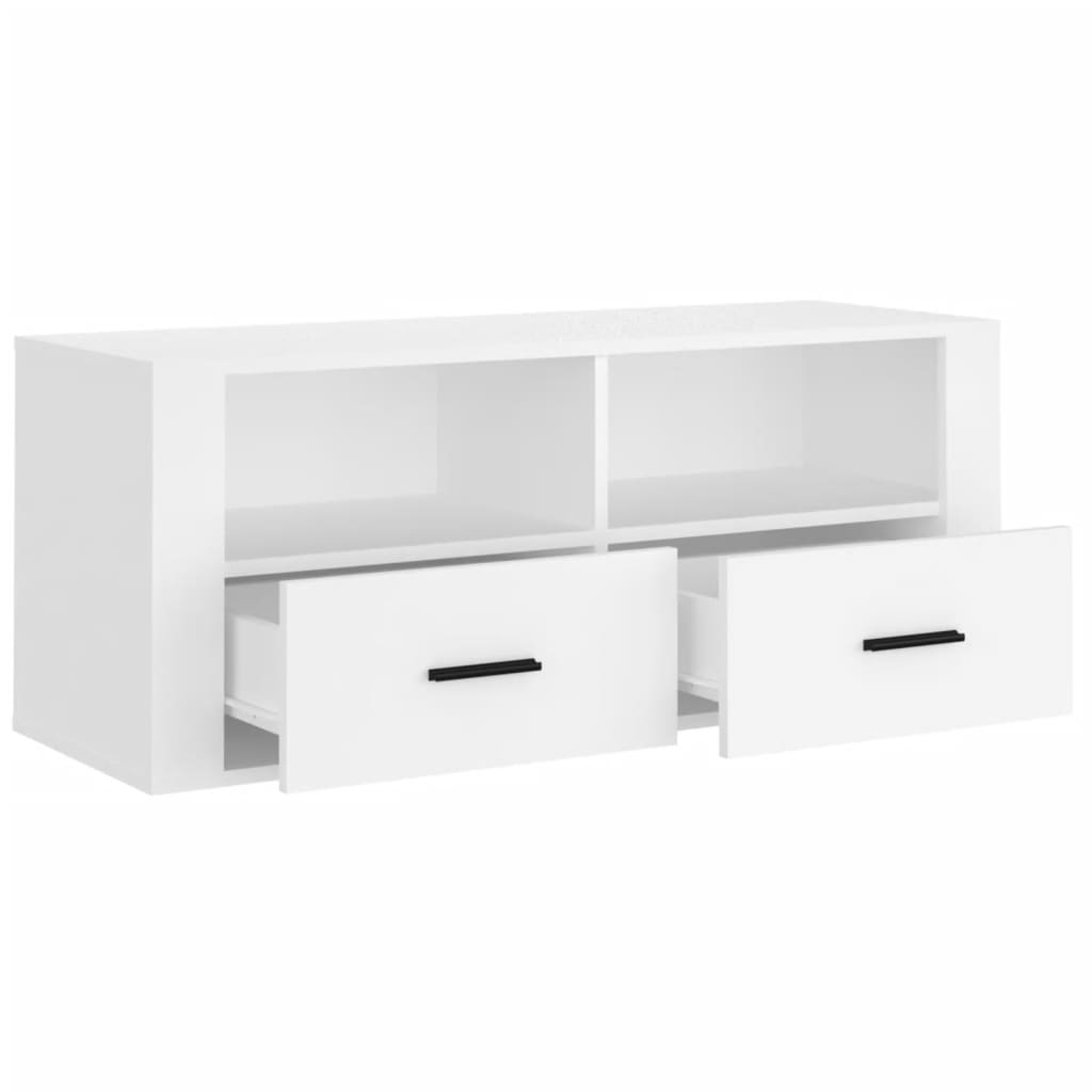 TV Cabinet White 100x35x40 cm Engineered Wood