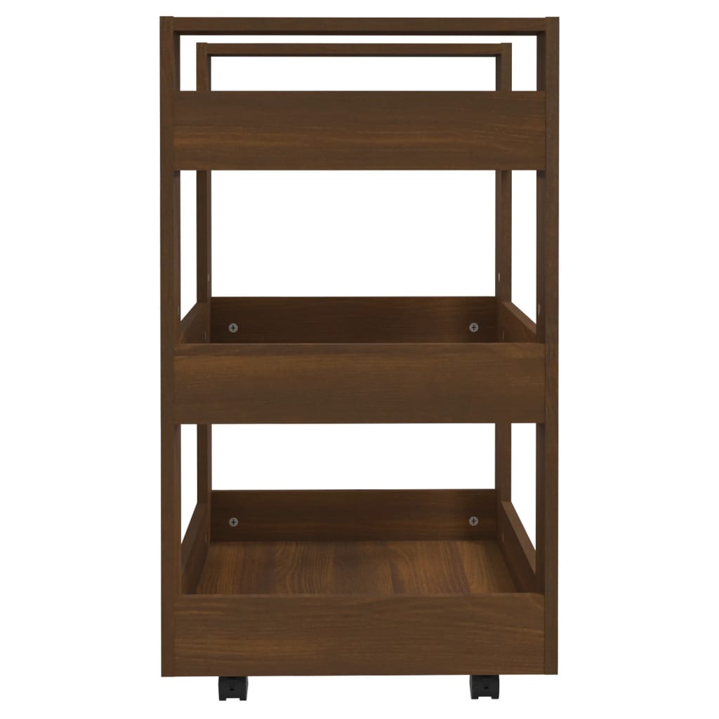 Kitchen Trolley Brown Oak 60x45x80 cm Engineered Wood