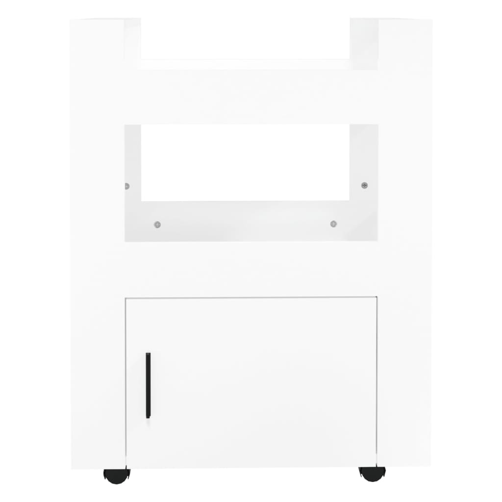 Kitchen Trolley High Gloss White 60x45x80 cm Engineered Wood