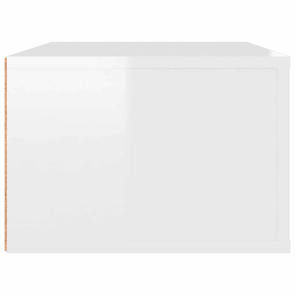 Hanging TV Cabinet High Gloss White 80x36x25 cm Engineered Wood