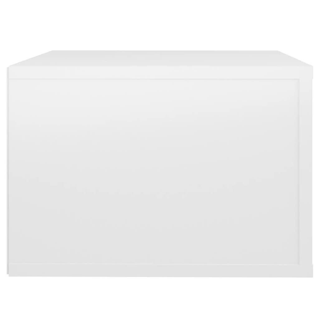 Wall-mounted Bedside Cabinet High Gloss White 50x36x25 cm