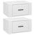 Wall-mounted Bedside Cabinets 2 pcs High Gloss White 50x36x25cm