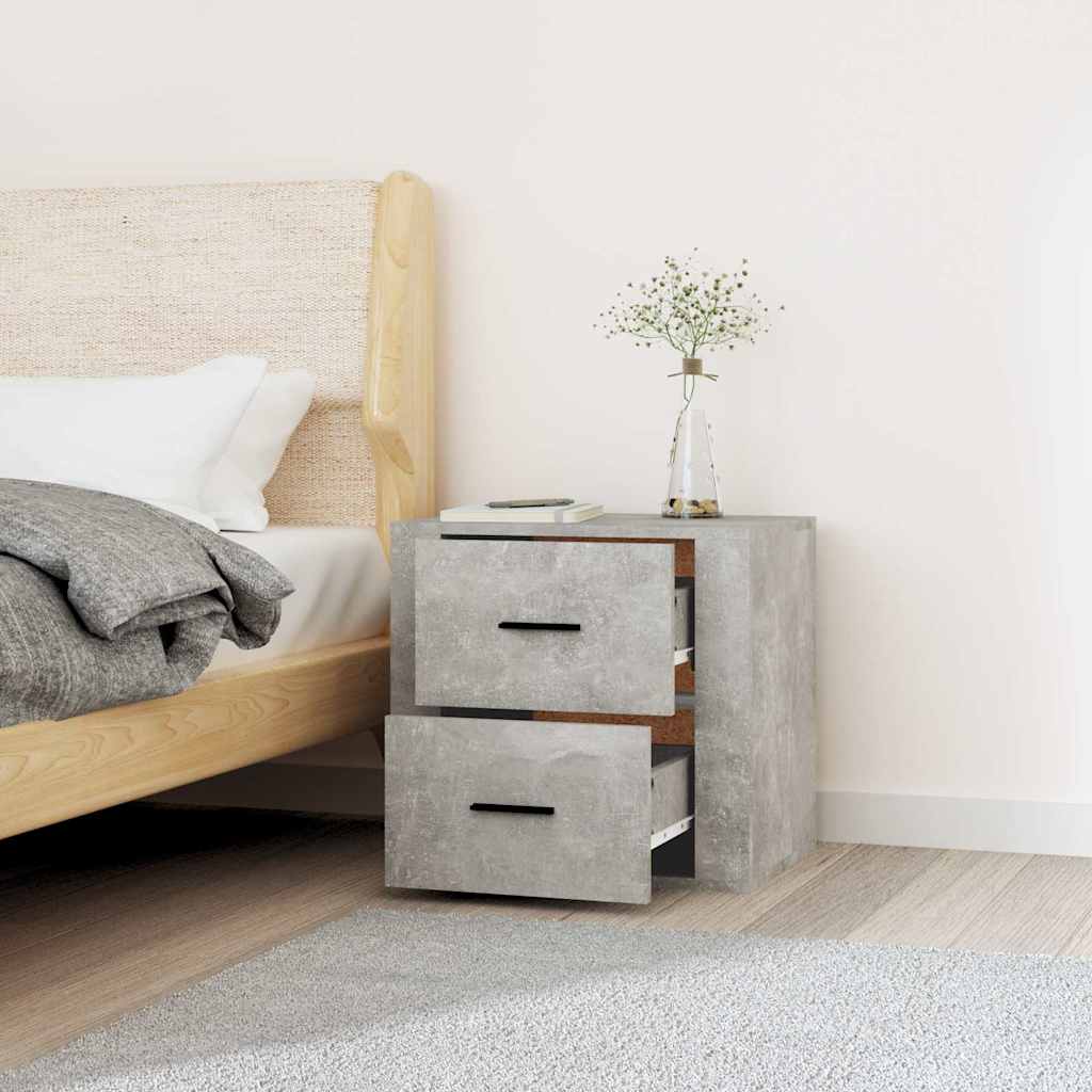 Wall-mounted Bedside Cabinet Concrete Grey 50x36x47 cm