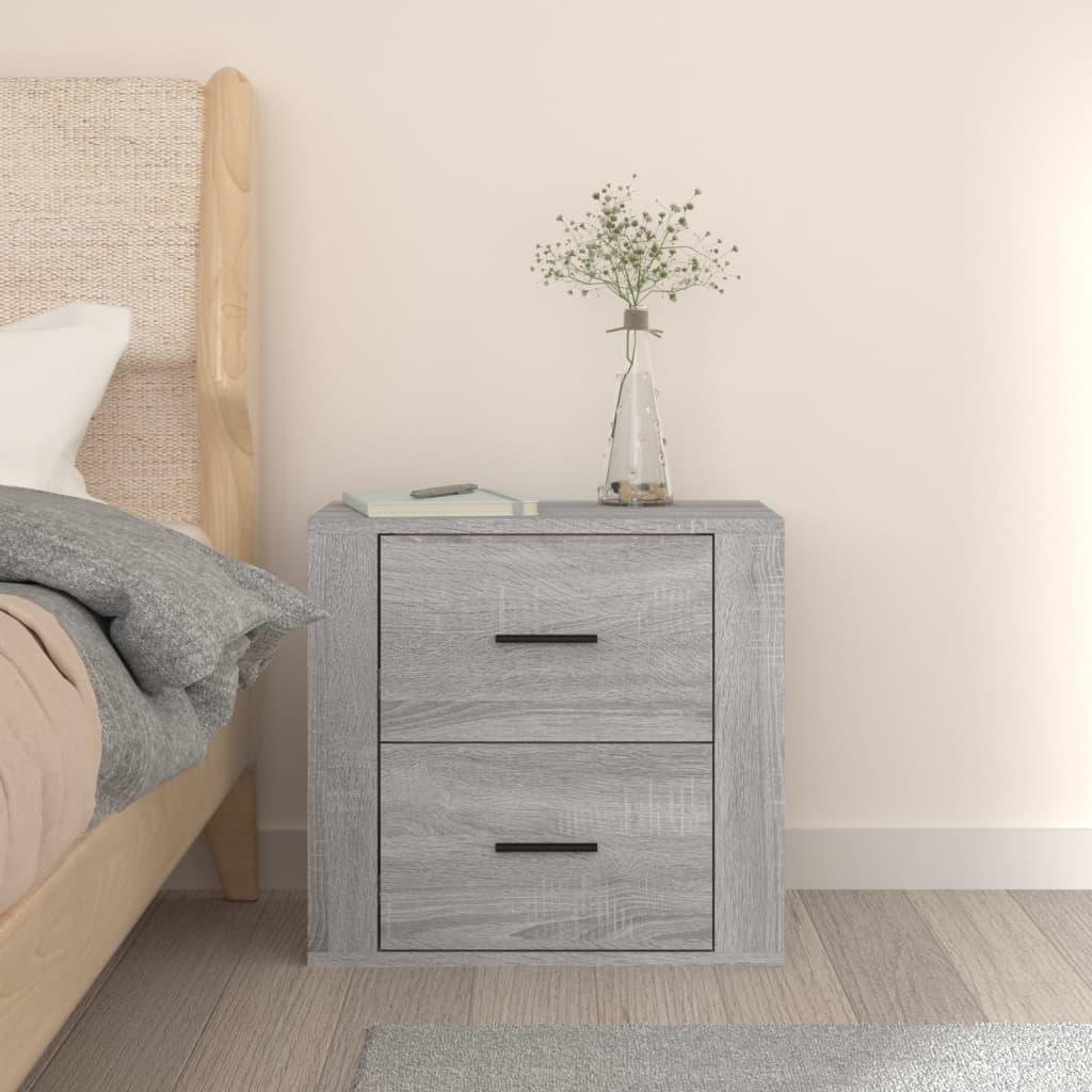 Wall-mounted Bedside Cabinet Grey Sonoma 50x36x47 cm