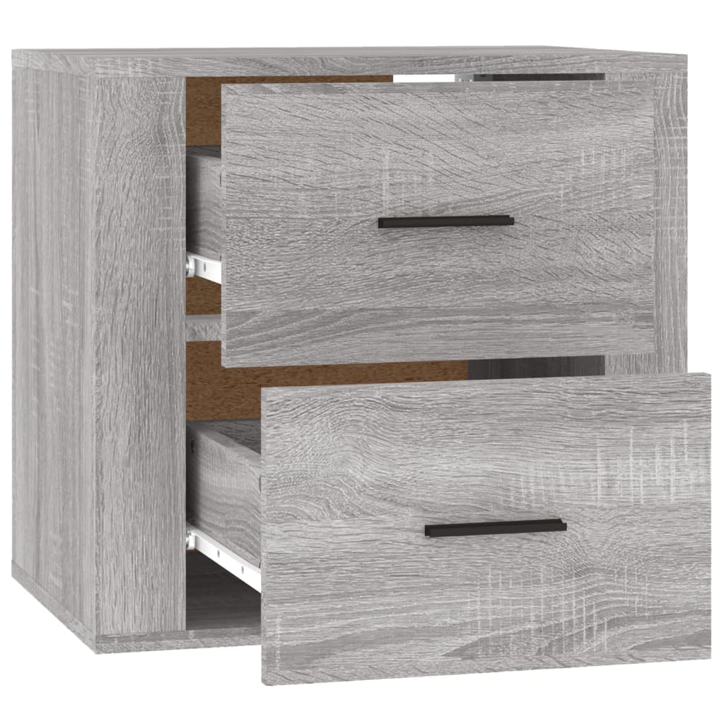 Wall-mounted Bedside Cabinet Grey Sonoma 50x36x47 cm