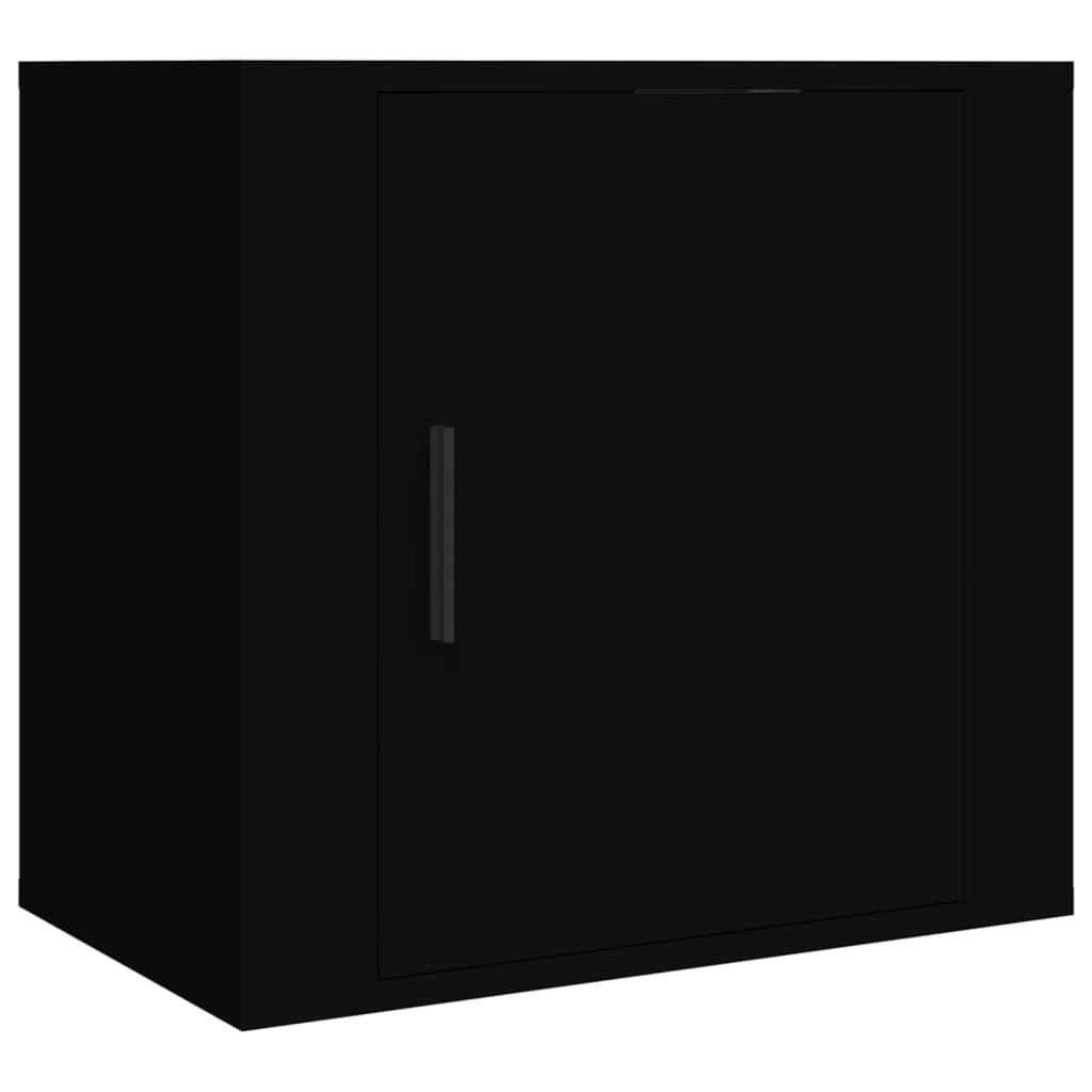 Wall-mounted Bedside Cabinet Black 50x30x47 cm