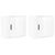 Wall-mounted Bedside Cabinets 2 pcs High Gloss White 50x30x47cm