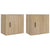 Wall-mounted Bedside Cabinets 2 pcs Sonoma Oak 50x30x47 cm