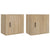 Wall-mounted Bedside Cabinets 2 pcs Sonoma Oak 50x30x47 cm