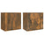 Wall-mounted Bedside Cabinets 2 pcs Smoked Oak 50x30x47 cm