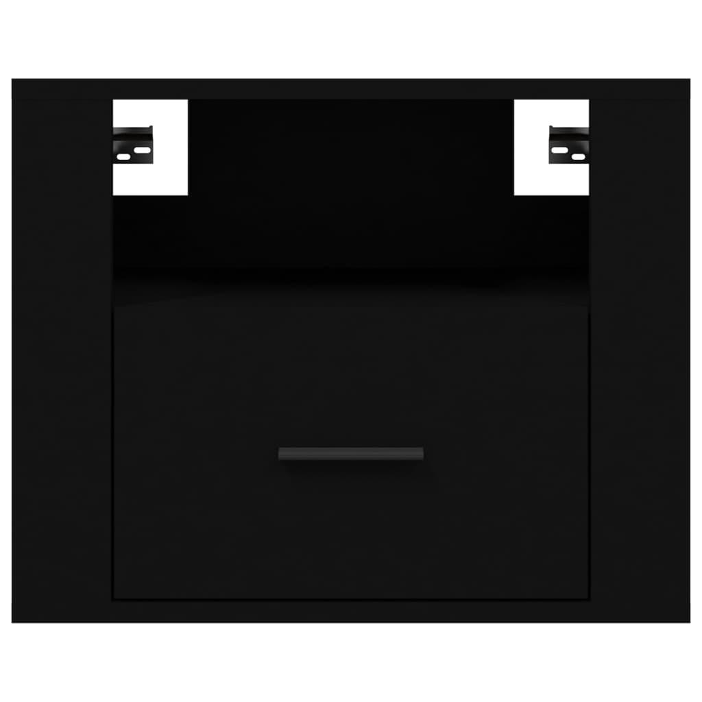 Wall-mounted Bedside Cabinets 2 pcs Black 50x36x40 cm