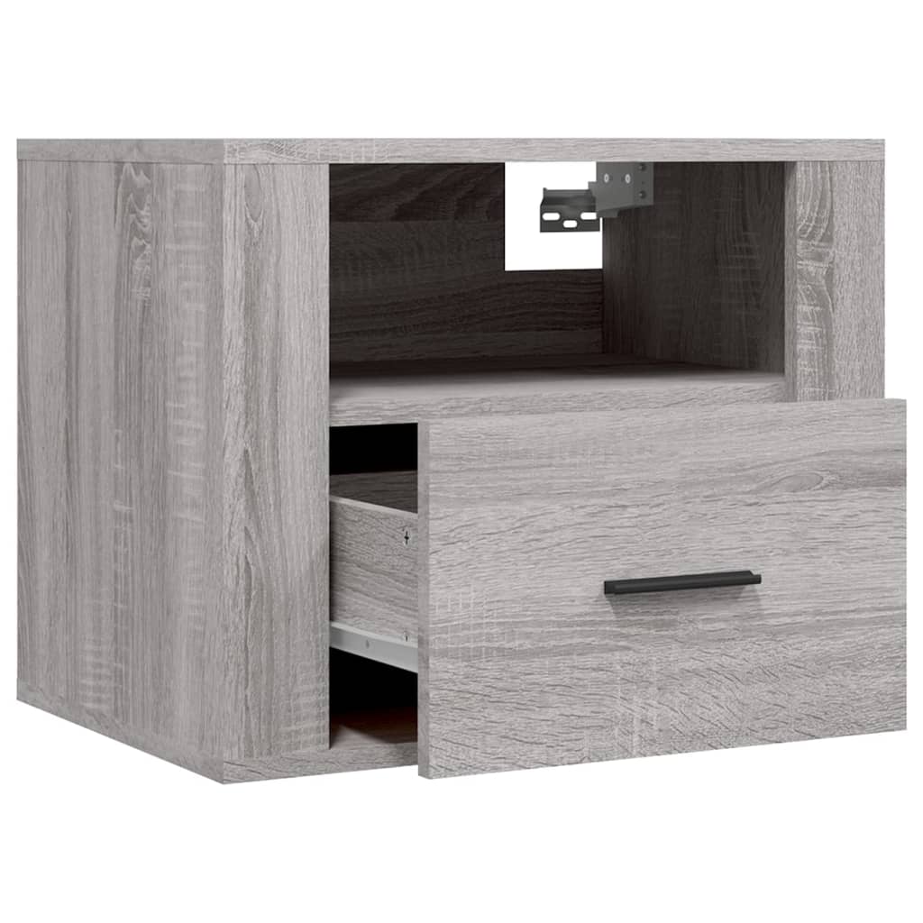 Wall-mounted Bedside Cabinet Grey Sonoma 50x36x40 cm