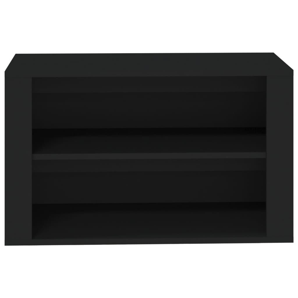 Shoe Rack Black 75x35x45 cm Engineered Wood