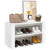 Shoe Rack High Gloss White 75x35x45 cm Engineered Wood