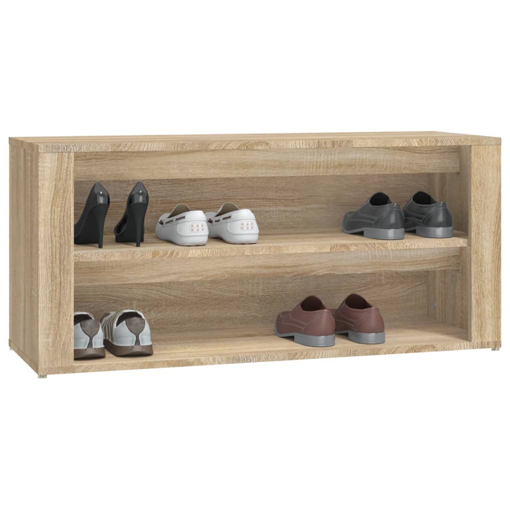 Shoe Rack Sonoma Oak 100x35x45 cm Engineered Wood