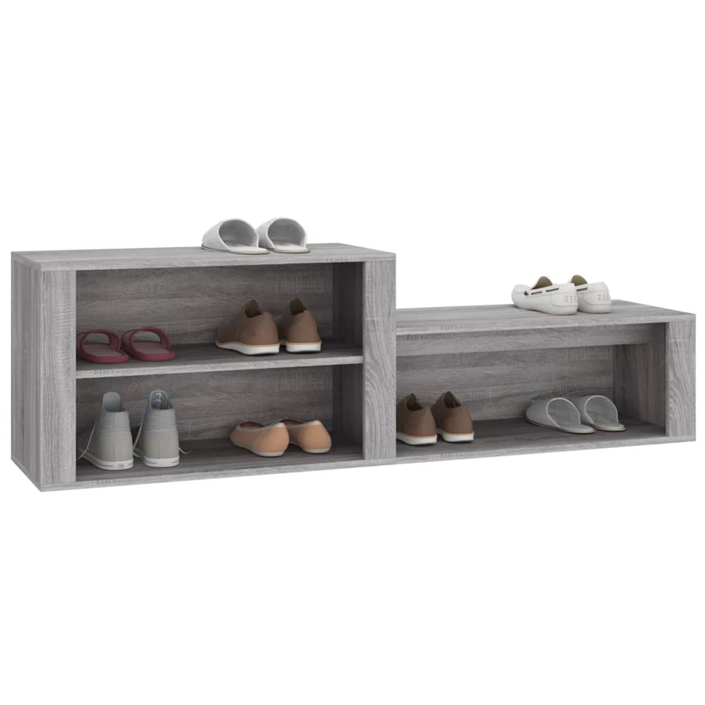 Shoe Cabinet Grey Sonoma 150x35x45 cm Engineered Wood