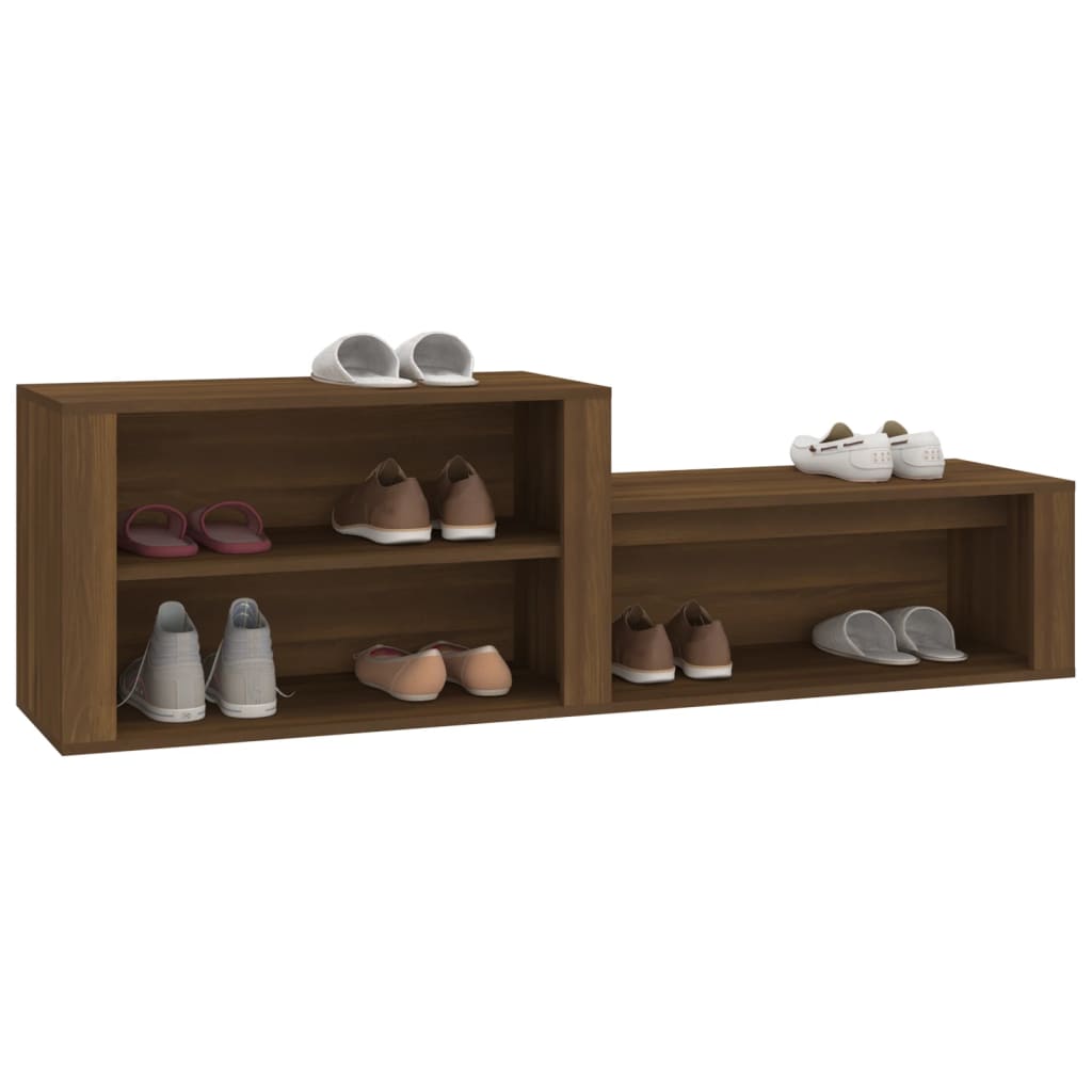 Shoe Cabinet Brown Oak 150x35x45 cm Engineered Wood