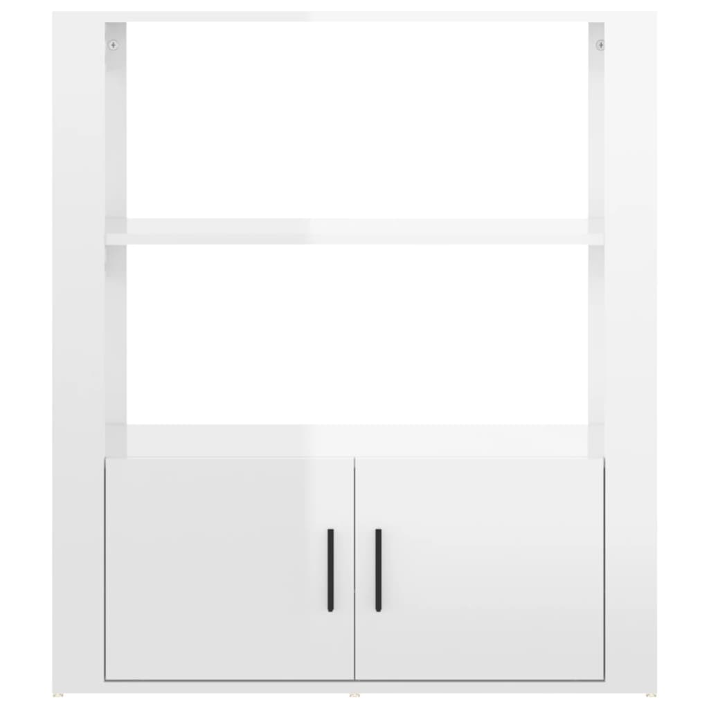 Sideboard High Gloss White 80x30x90 cm Engineered Wood