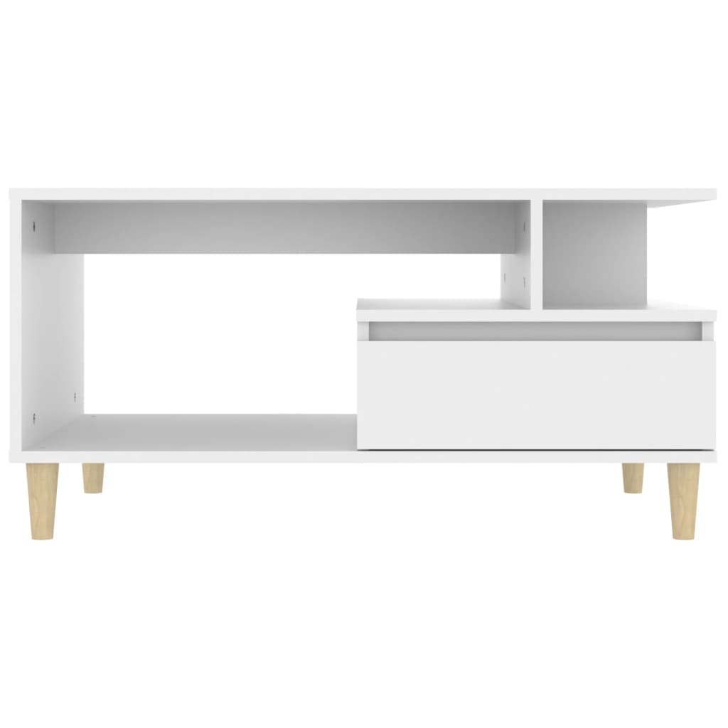 Coffee Table White 90x49x45 cm Engineered Wood