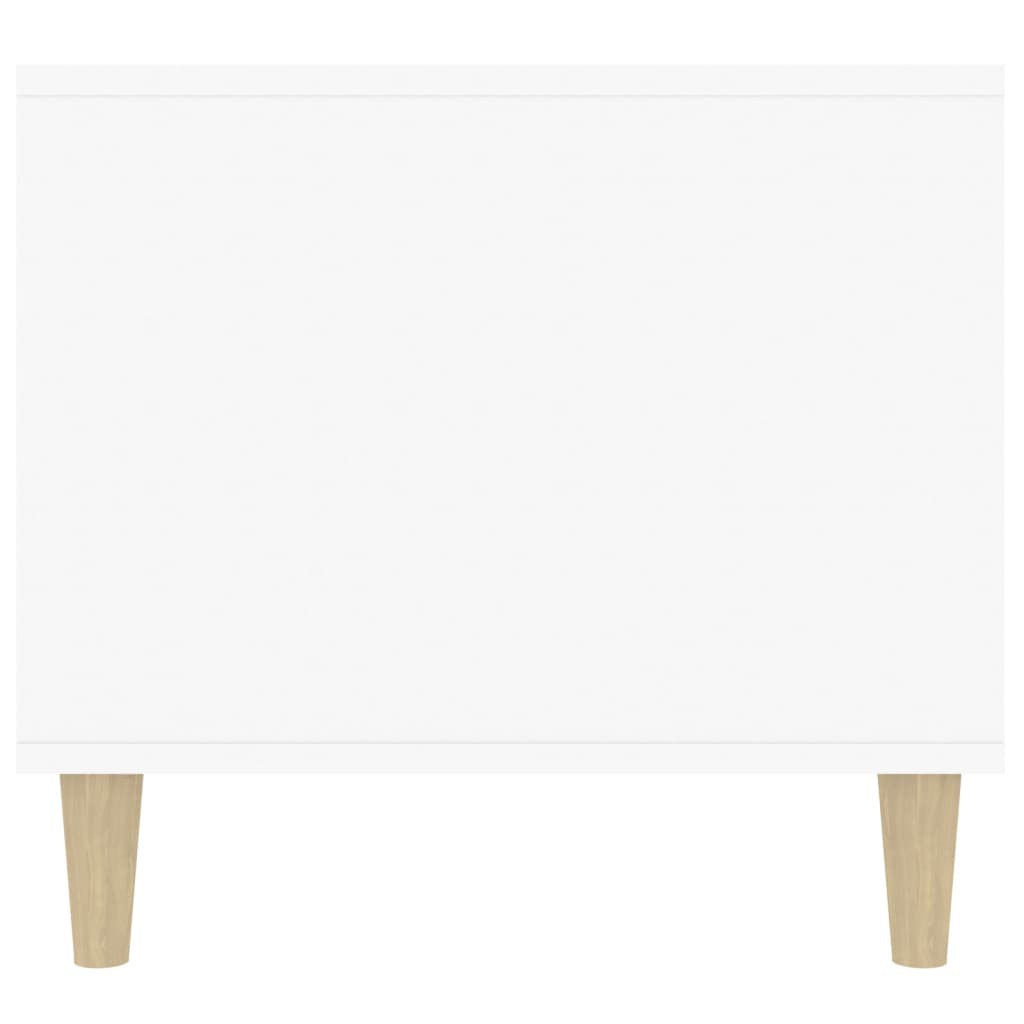 Coffee Table High Gloss White 90x49x45 cm Engineered Wood