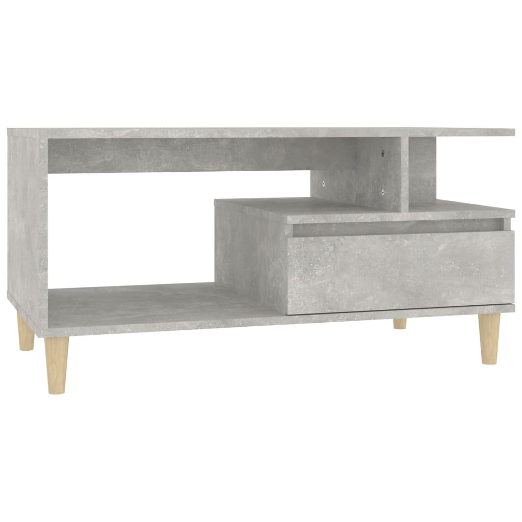 Coffee Table Concrete Grey 90x49x45 cm Engineered Wood