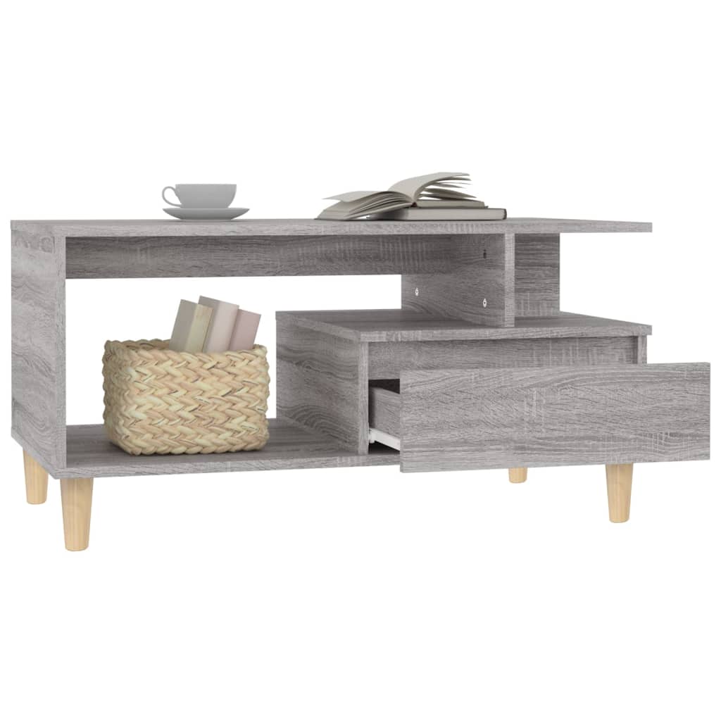 Coffee Table Grey Sonoma 90x49x45 cm Engineered Wood