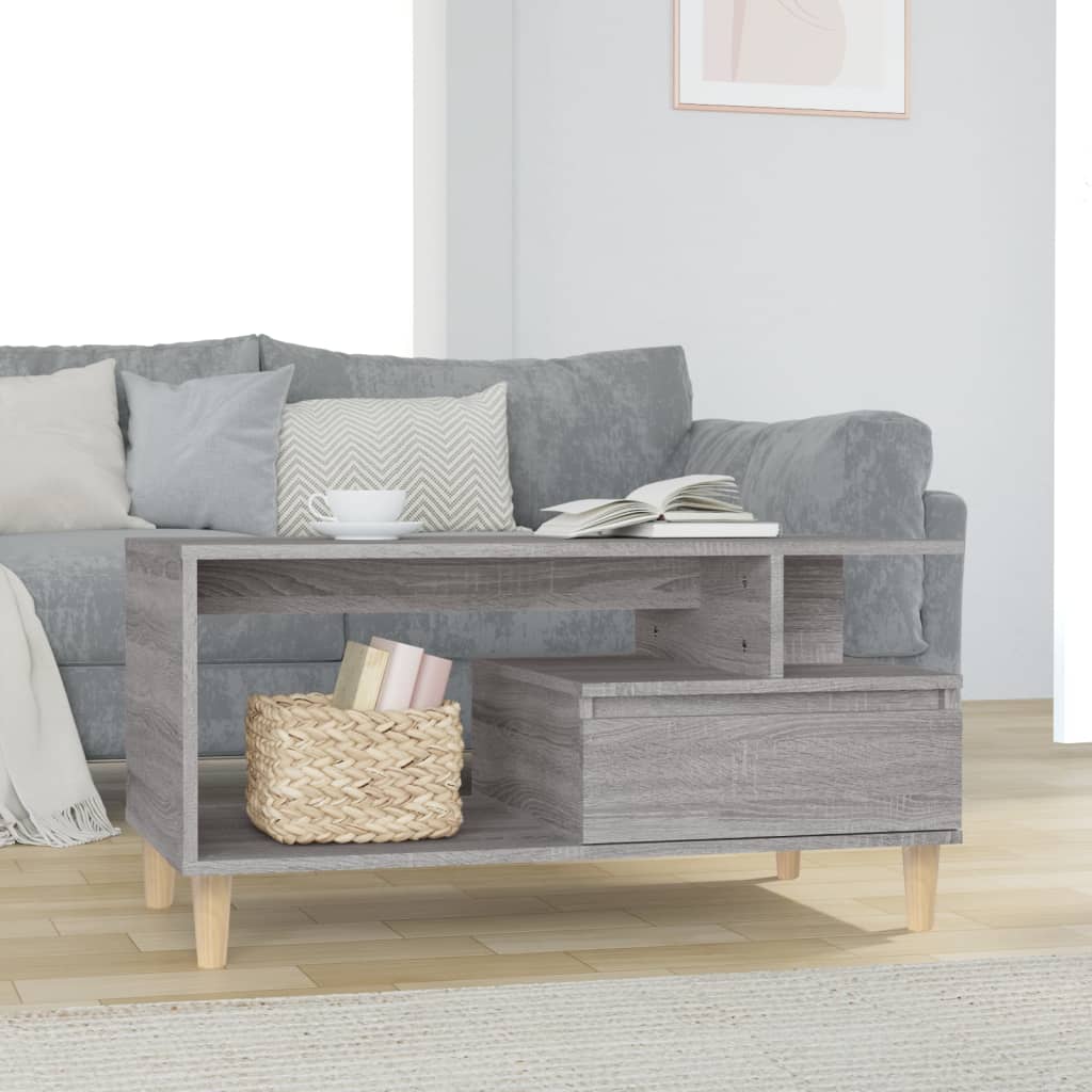 Coffee Table Grey Sonoma 90x49x45 cm Engineered Wood